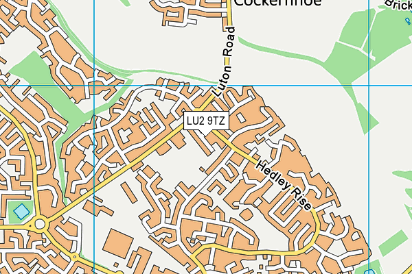 LU2 9TZ map - OS VectorMap District (Ordnance Survey)