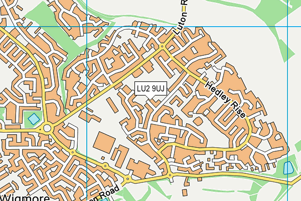 LU2 9UJ map - OS VectorMap District (Ordnance Survey)