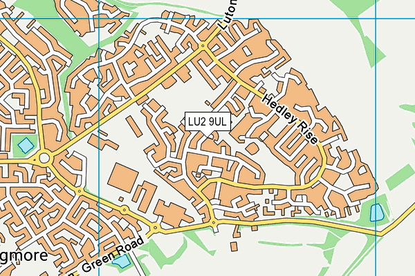 LU2 9UL map - OS VectorMap District (Ordnance Survey)