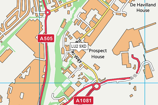 LU2 9XD map - OS VectorMap District (Ordnance Survey)