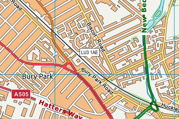 LU3 1AE map - OS VectorMap District (Ordnance Survey)