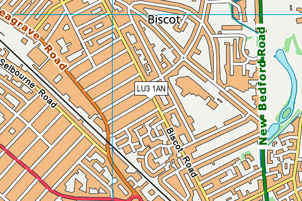 LU3 1AN map - OS VectorMap District (Ordnance Survey)