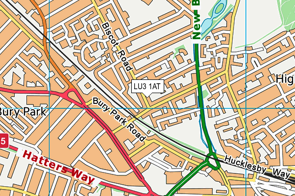 LU3 1AT map - OS VectorMap District (Ordnance Survey)