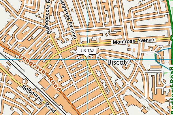 LU3 1AZ map - OS VectorMap District (Ordnance Survey)