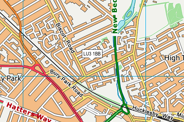 LU3 1BB map - OS VectorMap District (Ordnance Survey)