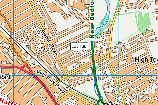 LU3 1BE map - OS VectorMap District (Ordnance Survey)