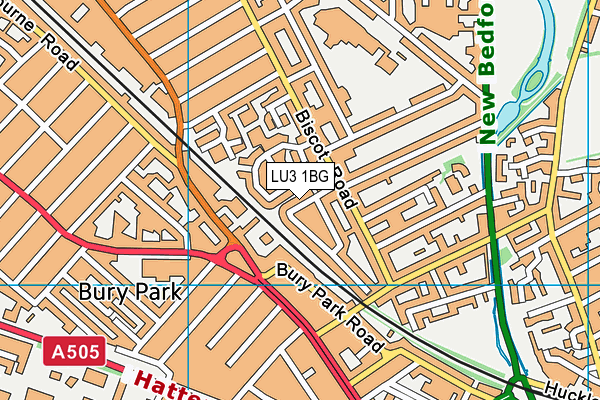 LU3 1BG map - OS VectorMap District (Ordnance Survey)