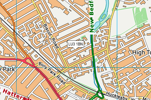 LU3 1BN map - OS VectorMap District (Ordnance Survey)