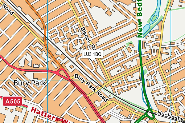 LU3 1BQ map - OS VectorMap District (Ordnance Survey)