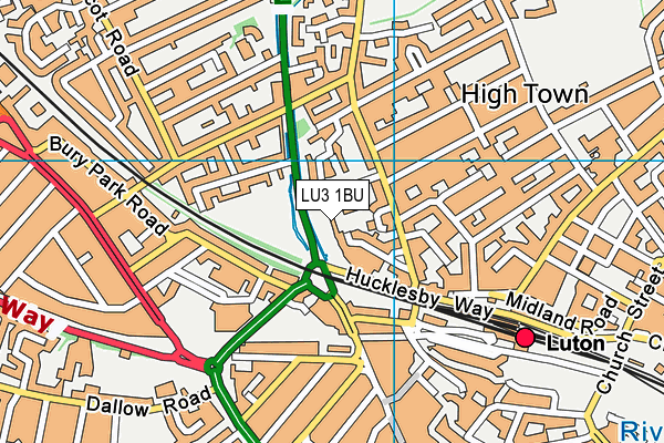 LU3 1BU map - OS VectorMap District (Ordnance Survey)