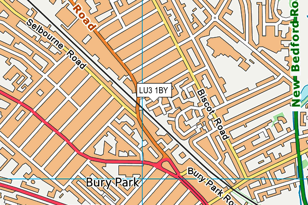 LU3 1BY map - OS VectorMap District (Ordnance Survey)