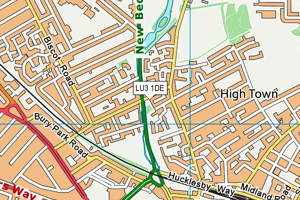 LU3 1DE map - OS VectorMap District (Ordnance Survey)