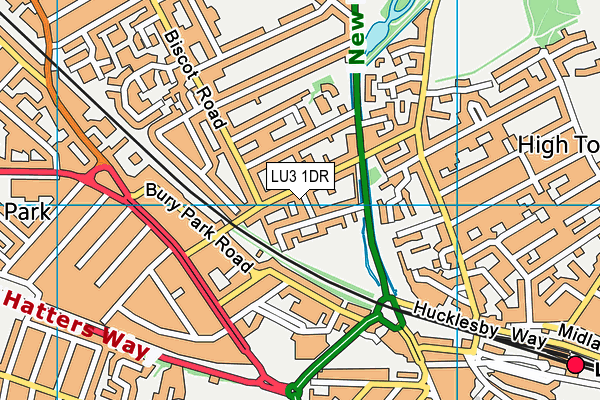 LU3 1DR map - OS VectorMap District (Ordnance Survey)