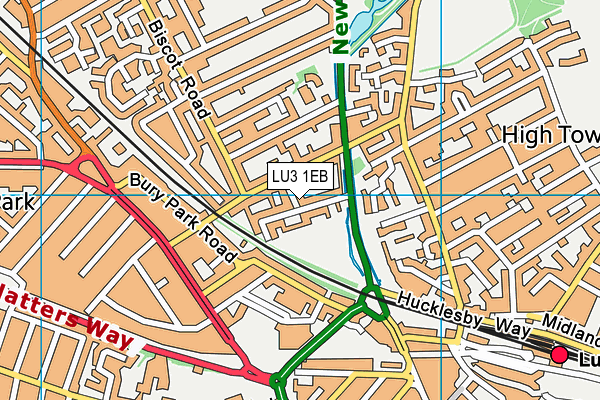 LU3 1EB map - OS VectorMap District (Ordnance Survey)