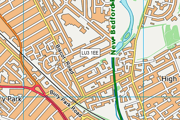 LU3 1EE map - OS VectorMap District (Ordnance Survey)