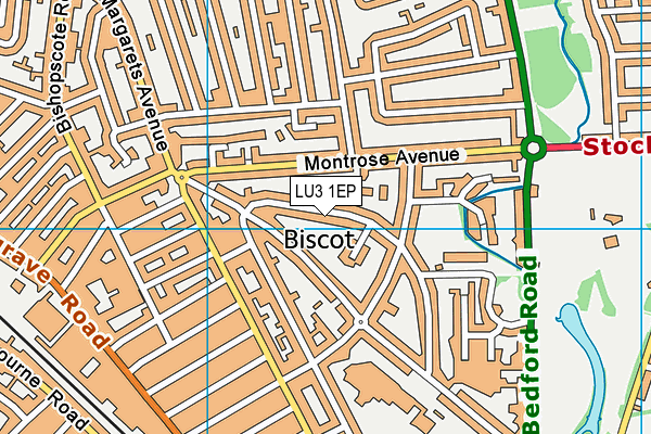 LU3 1EP map - OS VectorMap District (Ordnance Survey)