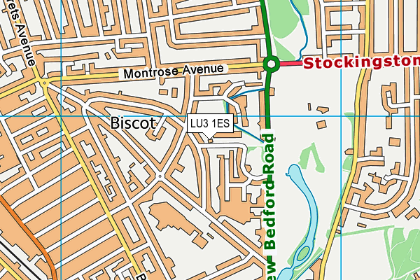 River Bank Primary School map (LU3 1ES) - OS VectorMap District (Ordnance Survey)