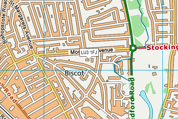 LU3 1FJ map - OS VectorMap District (Ordnance Survey)