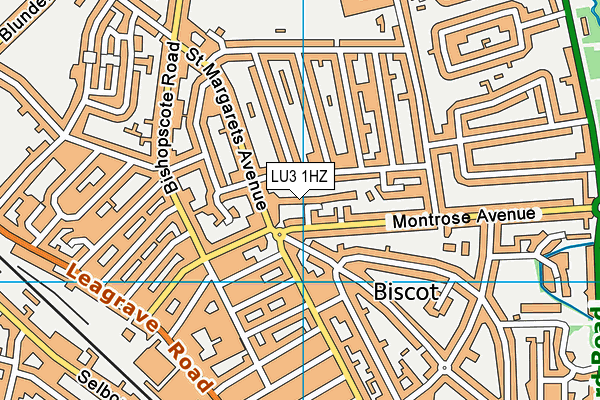 LU3 1HZ map - OS VectorMap District (Ordnance Survey)