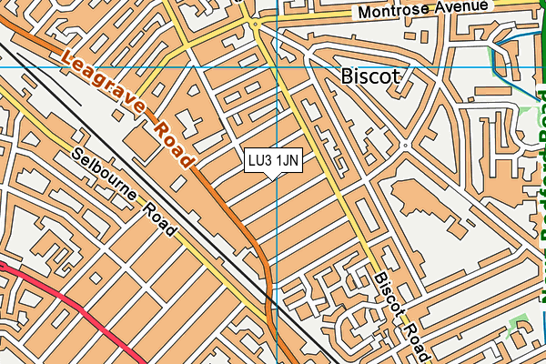 LU3 1JN map - OS VectorMap District (Ordnance Survey)