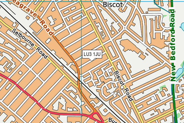 LU3 1JU map - OS VectorMap District (Ordnance Survey)