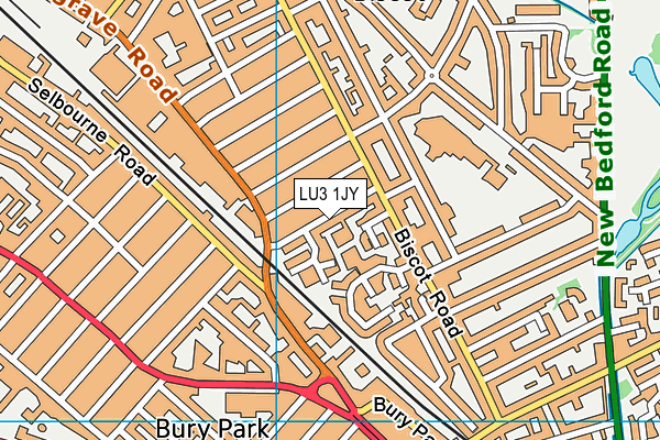 LU3 1JY map - OS VectorMap District (Ordnance Survey)