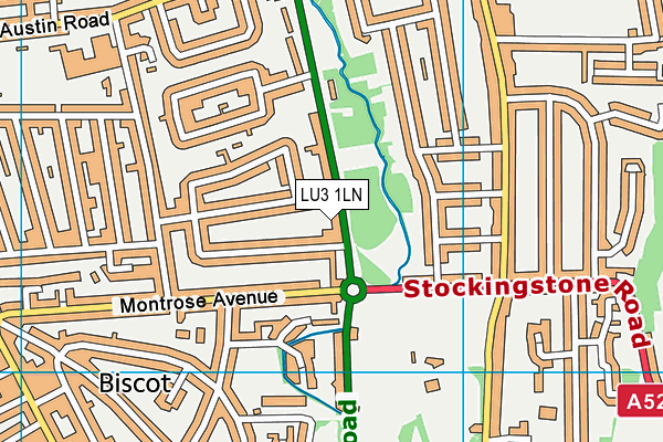 LU3 1LN map - OS VectorMap District (Ordnance Survey)