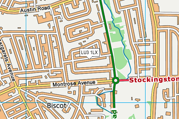 LU3 1LX map - OS VectorMap District (Ordnance Survey)