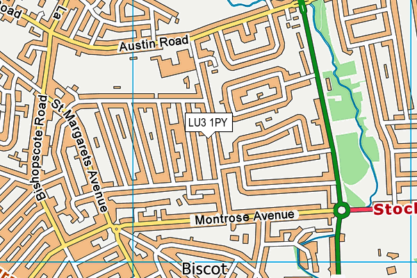LU3 1PY map - OS VectorMap District (Ordnance Survey)