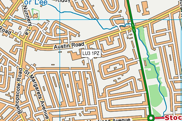 William Austin Infant School map (LU3 1PZ) - OS VectorMap District (Ordnance Survey)