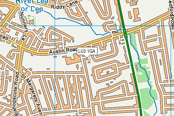 LU3 1QA map - OS VectorMap District (Ordnance Survey)