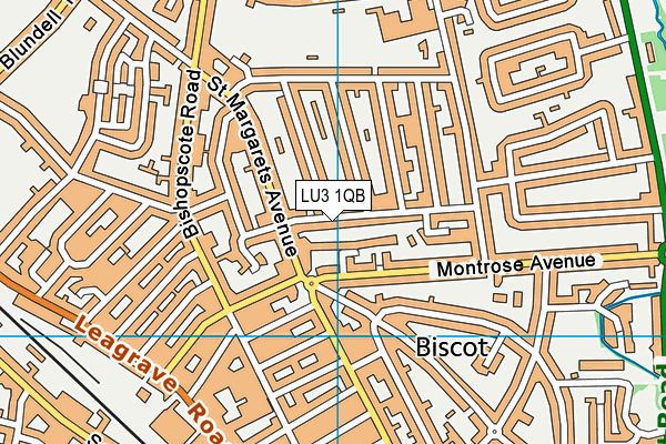 LU3 1QB map - OS VectorMap District (Ordnance Survey)