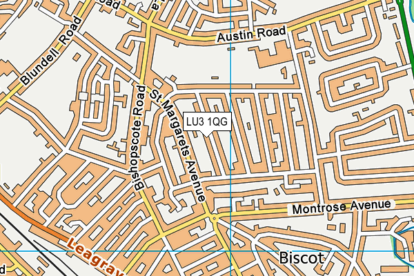 LU3 1QG map - OS VectorMap District (Ordnance Survey)