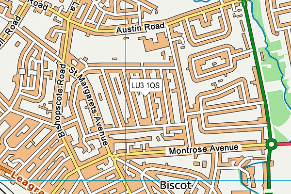 LU3 1QS map - OS VectorMap District (Ordnance Survey)