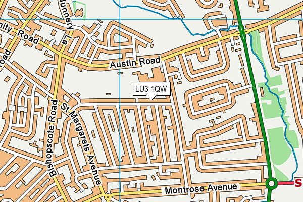 LU3 1QW map - OS VectorMap District (Ordnance Survey)