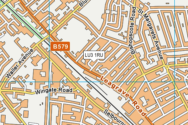 LU3 1RU map - OS VectorMap District (Ordnance Survey)