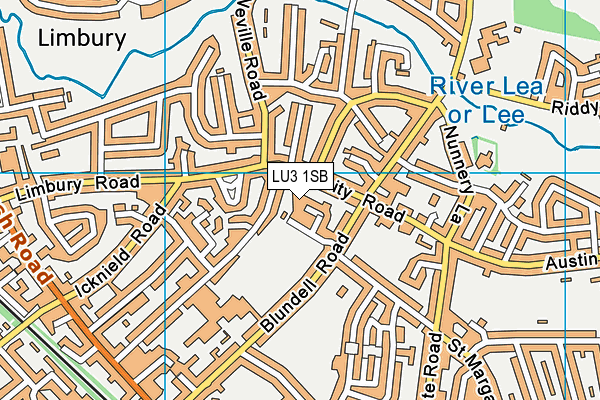 LU3 1SB map - OS VectorMap District (Ordnance Survey)