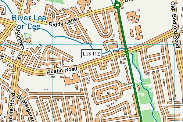 LU3 1TZ map - OS VectorMap District (Ordnance Survey)