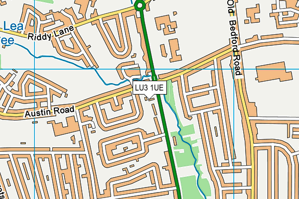 LU3 1UE map - OS VectorMap District (Ordnance Survey)