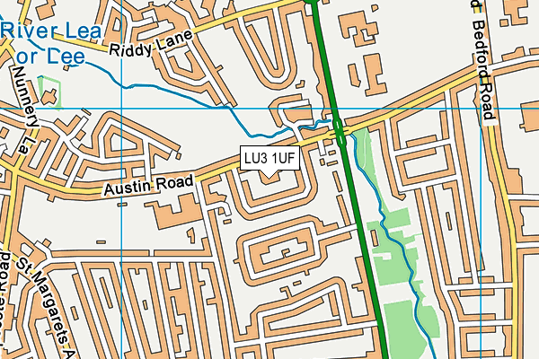 LU3 1UF map - OS VectorMap District (Ordnance Survey)