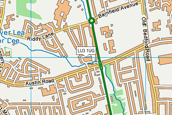 LU3 1UG map - OS VectorMap District (Ordnance Survey)