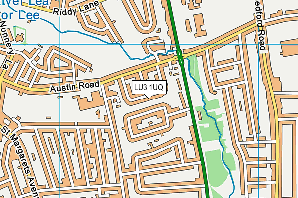 LU3 1UQ map - OS VectorMap District (Ordnance Survey)