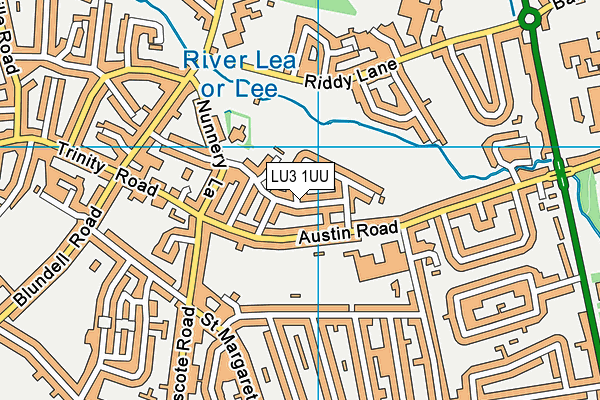 LU3 1UU map - OS VectorMap District (Ordnance Survey)