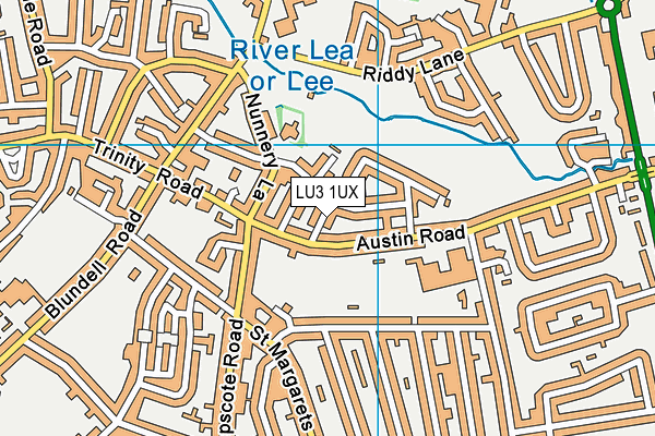 LU3 1UX map - OS VectorMap District (Ordnance Survey)