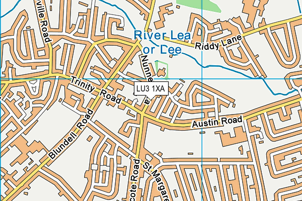 LU3 1XA map - OS VectorMap District (Ordnance Survey)
