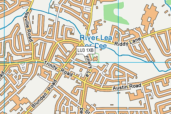 LU3 1XB map - OS VectorMap District (Ordnance Survey)
