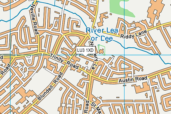 LU3 1XD map - OS VectorMap District (Ordnance Survey)