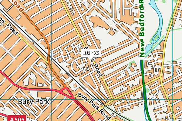 LU3 1XS map - OS VectorMap District (Ordnance Survey)