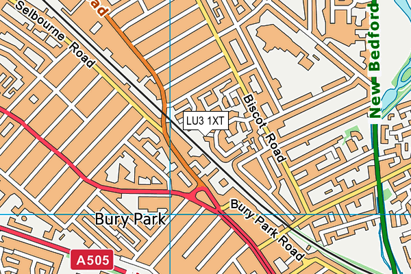 LU3 1XT map - OS VectorMap District (Ordnance Survey)