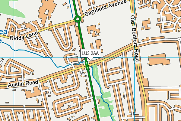 LU3 2AA map - OS VectorMap District (Ordnance Survey)